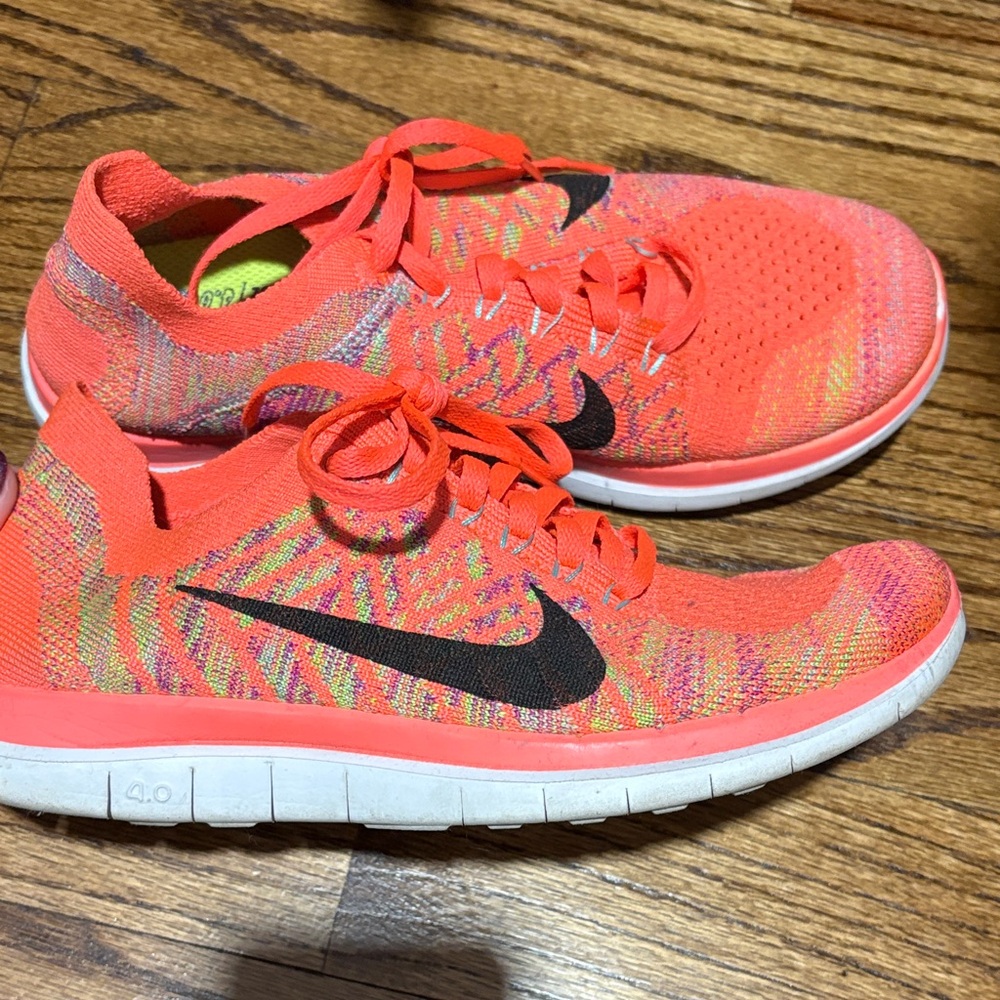 Nike Women's Vibrant Orange Athletic Shoes - Picture 2 of 2